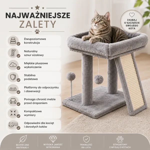 PurrNest™ - DRAPAK DLA KOTA WIEŻA