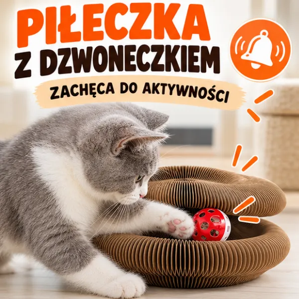 DRAPIX™ - SKŁADANY DRAPAK DLA KOTA HARMONIJKA + PIŁECZKA