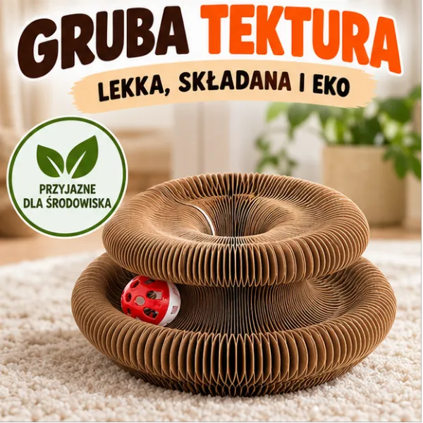 DRAPIX™ - SKŁADANY DRAPAK DLA KOTA HARMONIJKA + PIŁECZKA